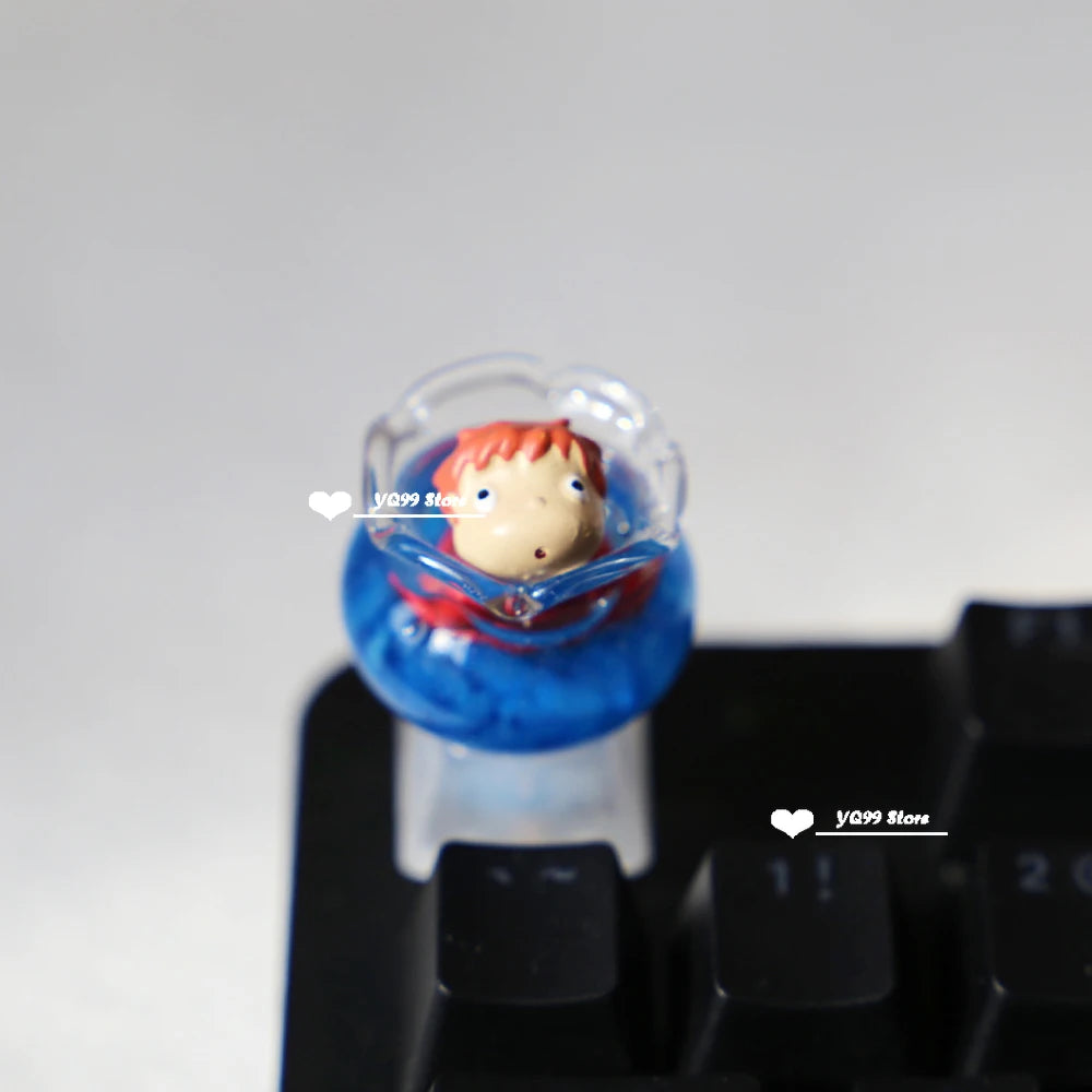 Persönlichkeit Mechanische Gaming Tastatur Tastenkappe Für Esc Cartoon Aquarium Modellierung Backlit Tastenkappen R4 Einzelne Handgemachte DIY Schlüssel Kappe