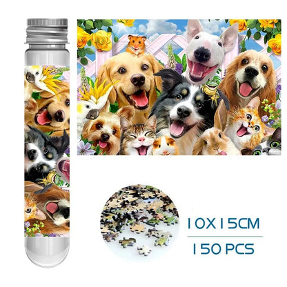 MaxRenard Puzzle Mini Teile 150 Stück Reagenzglas Lernspielzeug Familienspiel Tragbares Freizeitspielzeug
