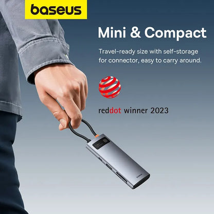 Baseus 7-in-1 gen 2 usb c hub 4k @ 60hz hdmi 3 * usb 3,0 pd 100w typ c port sd/tf kartenleser für macbook ipad m2 m1 dampf deck