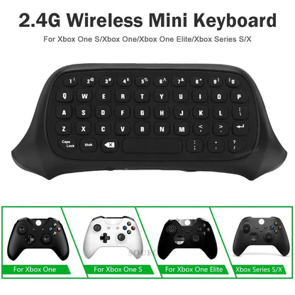 Drahtlose 2,4 GHz Mini-Controller-Tastatur, Gaming-Chatpad mit Audio-/Headset-Buchse für Xbox Series X/S Controller-Zubehör