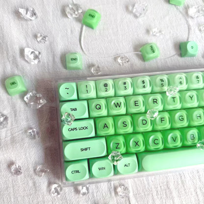 Crystal Foundation Tastenkappen Tastatur HOA Profil Tastenkappen Benutzerdefinierte mechanische Gaming-Tastatur Tastenkappen-Set für Büro-Tastenkappe PBT