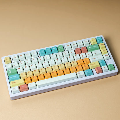 PBT Cherry Keycaps Candy House Deutsch Spanisch Französisch Koreanisch Russisch Keycap Dye Sub für mechanische Tastatur Gaming RS6 V75X