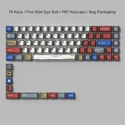 Comic Mixed Lights Dye Sublimation PBT Tastenkappe Russisch/Koreanisch/Deutsch/Englisch Tastenkappen Kirschprofil für MX Switch Gaming Keybaord