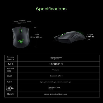 Razer Deathadder Viper Standard Edition 6400 Kabelgebundene Gaming-Maus Neue E-Sports LOL
