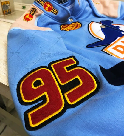 Harajuku Dinosaurier Jacke – Oversize Streetwear mit hochwertiger Stickerei & Baseball-Design - NVTS Solutions