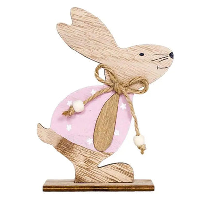 Ostern Kaninchen Holz Tisch Dekoration DIY Holz Handwerk Cute Bunny Ostern Ornamente Party Supplies Holz Handwerk