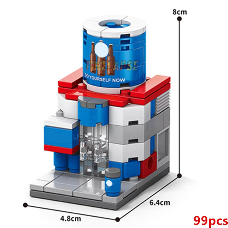 Modulare Mini-Stores Serie | Architektur Baustein-Kollektion für Stadt-Dioramen - NVTS Solutions