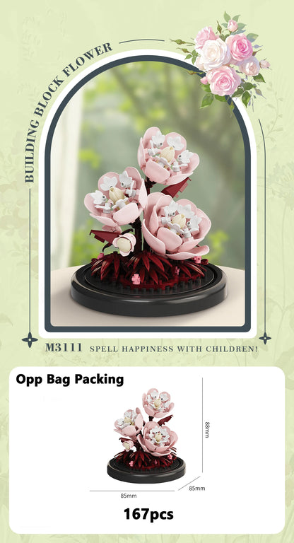 Klemmbaustein Blumen