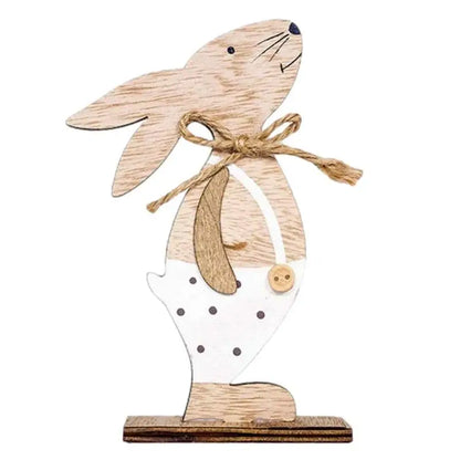 Ostern Kaninchen Holz Tisch Dekoration DIY Holz Handwerk Cute Bunny Ostern Ornamente Party Supplies Holz Handwerk