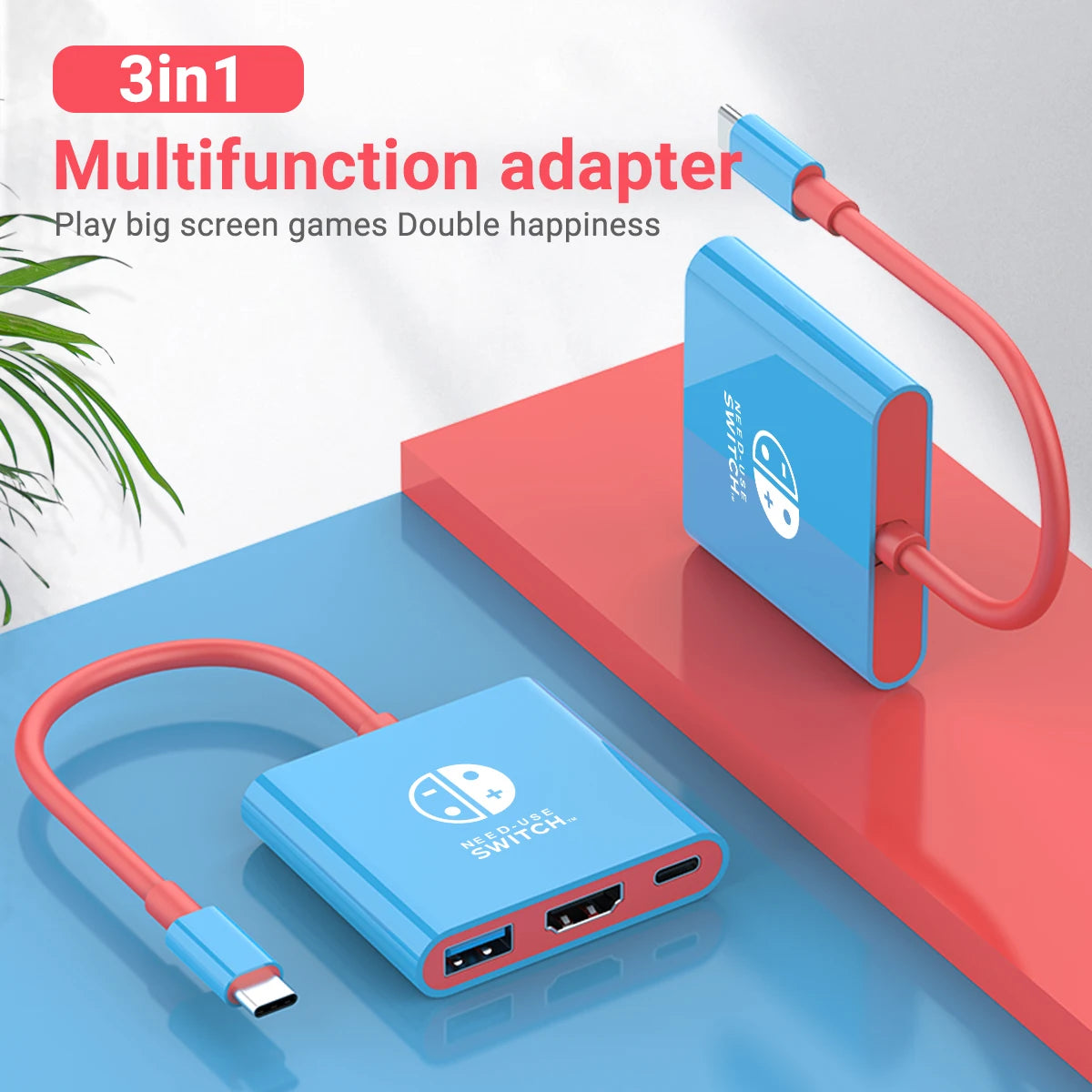 Tragbare Game-Dockingstation TYPE-C Hub mit HDMI und USB 3.0, perfekt für Reisen und Spiele
