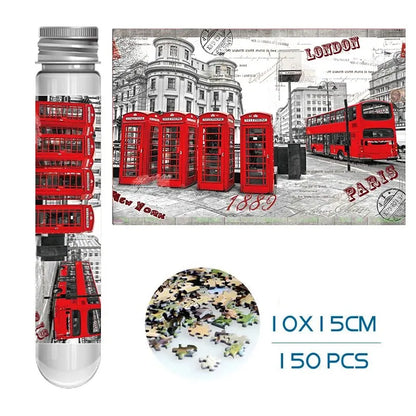 MaxRenard Puzzle Mini Teile 150 Stück Reagenzglas Lernspielzeug Familienspiel Tragbares Freizeitspielzeug