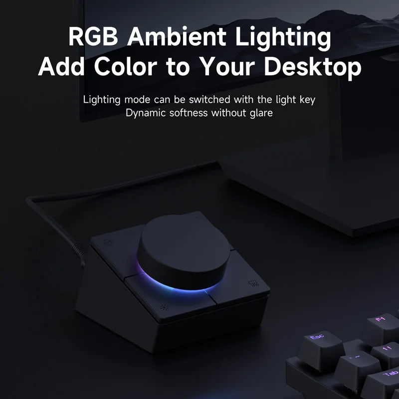 Hagibis-Knopf, USB-C-Hub mit Tastenkombinationen, Typ-C-Dockingstation, Lautstärkeregelung, Desktop-Controller, 2,5 G, RJ45, für MacBook