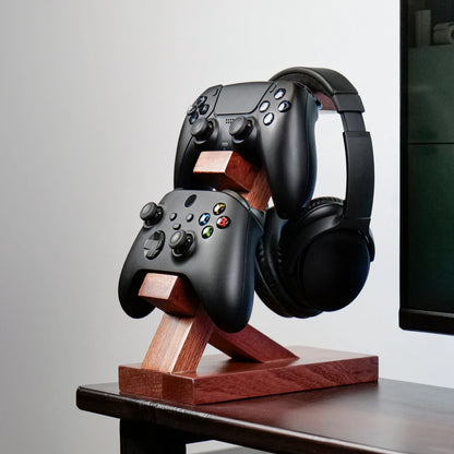 Kopfhörerständer aus Holz, Gaming-Headset-Halter für Schreibtisch-Display, Gaming-Zubehör, Geschenk für Airpods, PS5, Xbox