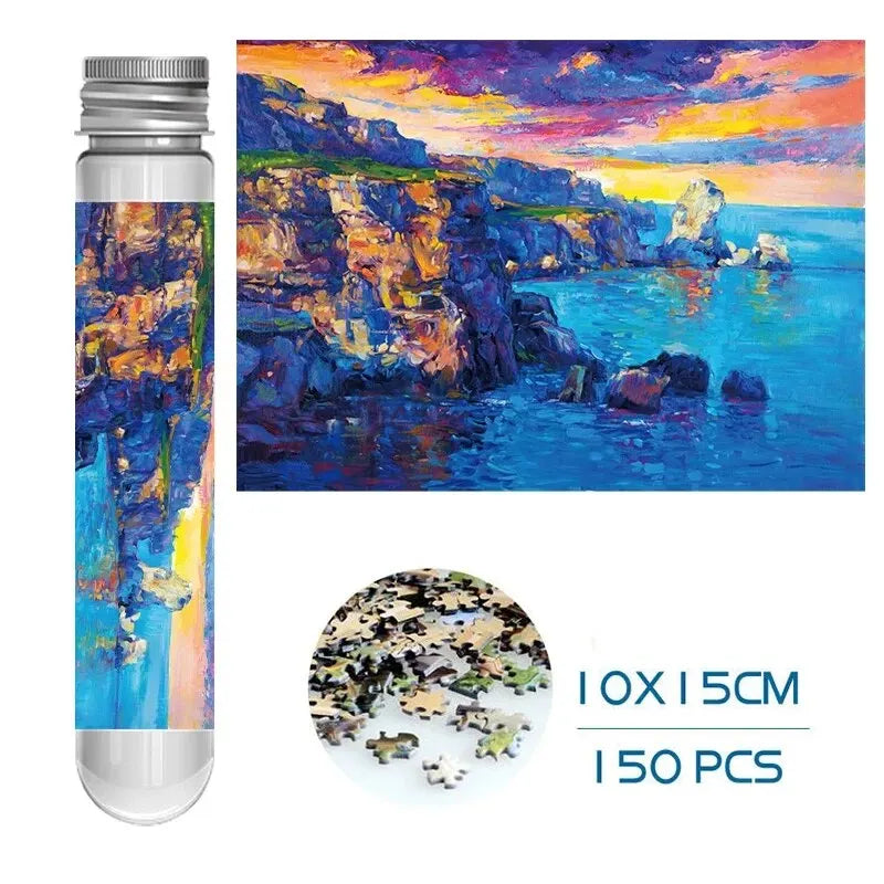 MaxRenard Puzzle Mini Teile 150 Stück Reagenzglas Lernspielzeug Familienspiel Tragbares Freizeitspielzeug