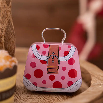 Weihnachts dekoration Metall box Handtasche Form Zinn Glas Schmuck Aufbewahrung koffer Kinder Geschenk kann Aufbewahrung boxen xms Party Dekore