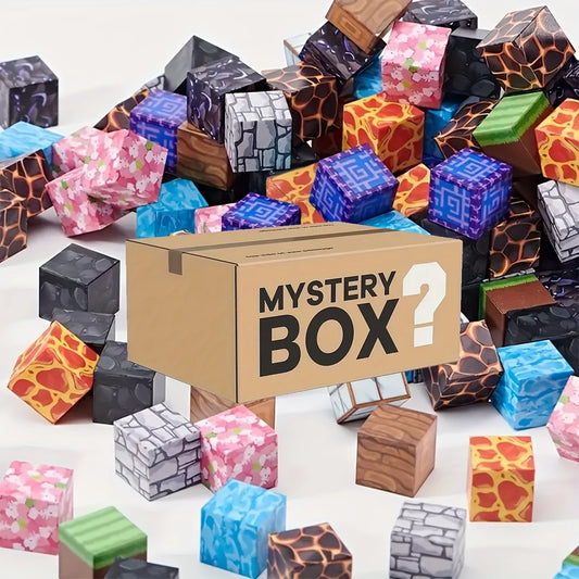 Magnetset Mine World CubeMagnetische Bausteine für Kinder ab 3 Jahren, DIY-Modell, Kinder bestellen Sie ein Geschenk mit Mini-Puppenfiguren