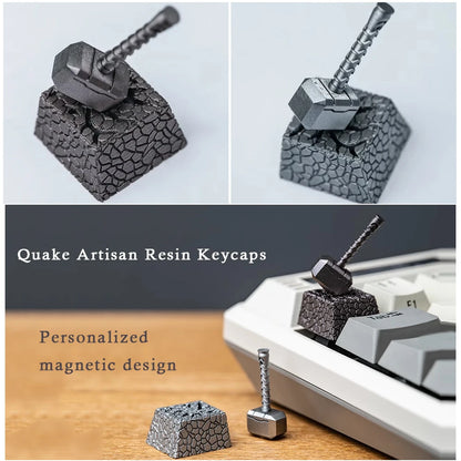 Personal isierte magnetische Design Beben handwerkliche Harz Tasten kappen DIY für mechanische Gaming-Tastatur 3D-Druck Kirsche MX-Schalter Tasten kappe