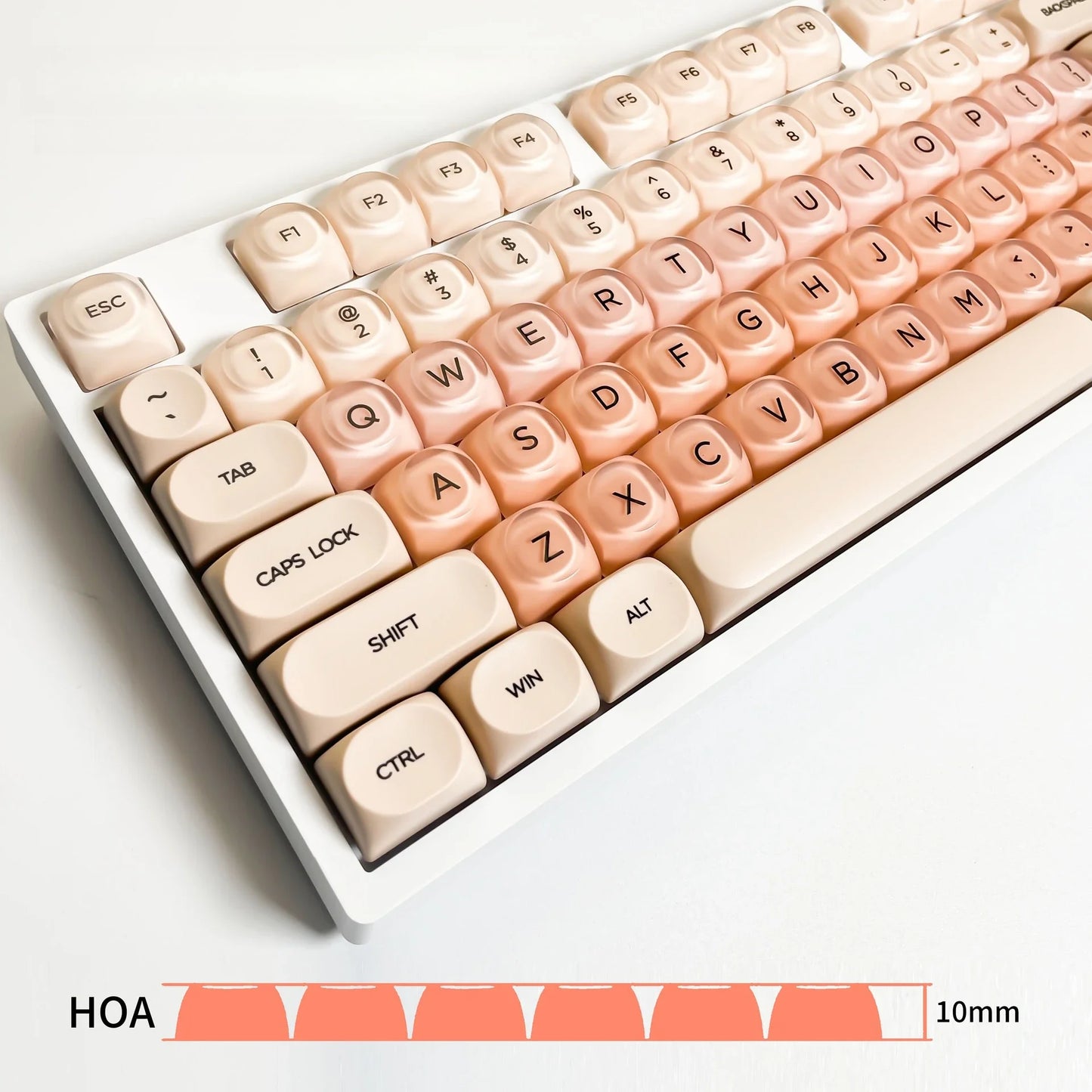 Crystal Foundation Tastenkappen Tastatur HOA Profil Tastenkappen Benutzerdefinierte mechanische Gaming-Tastatur Tastenkappen-Set für Büro-Tastenkappe PBT