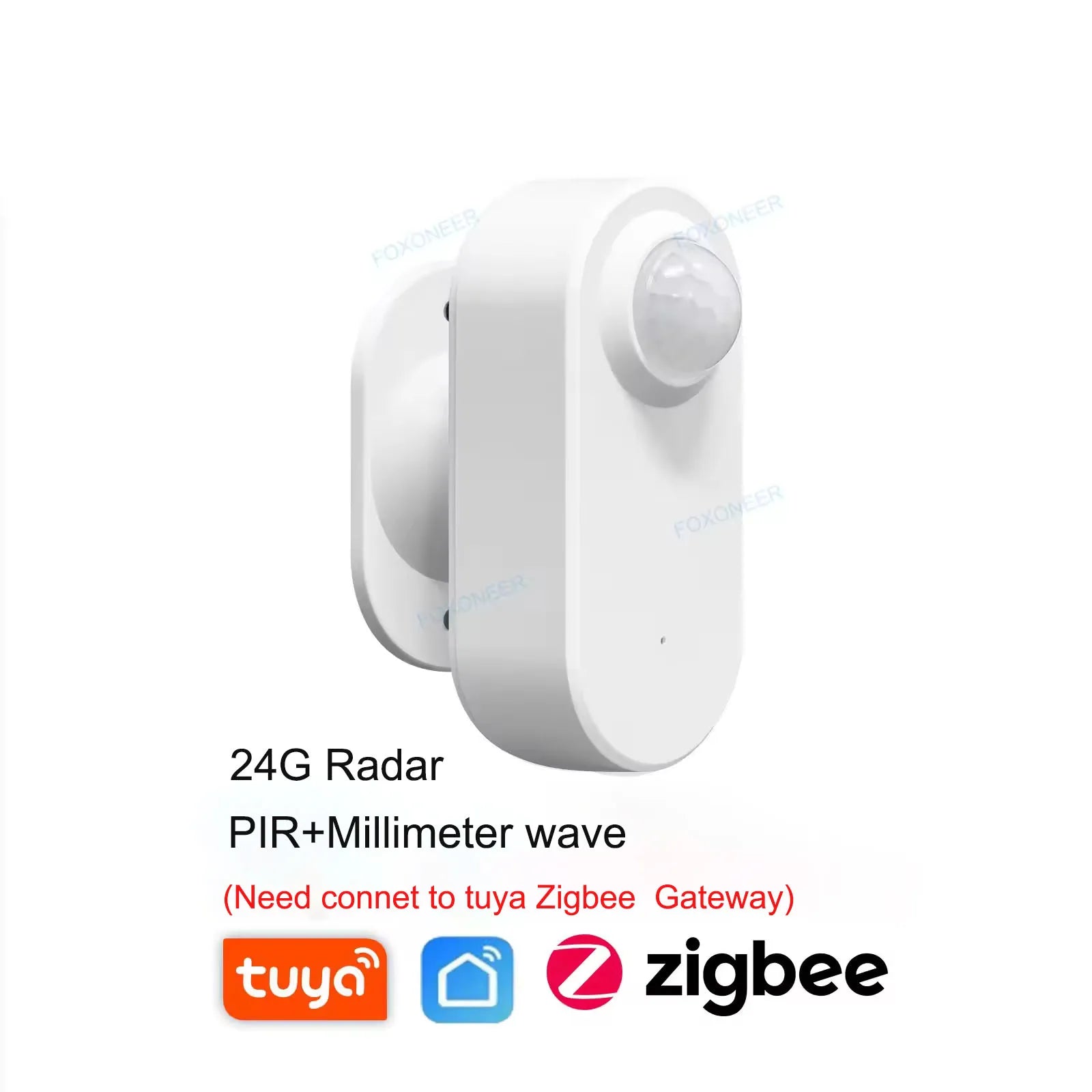 Smart Zigbee Human Presence Sensor 24G MmWave Radar + PIR, Helligkeitserkennung. Verwenden Sie die Batterieunterstützung Zigbee2mqtt Home Assistant - NVTS Solutions