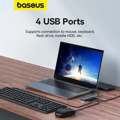 Baseus usb hub 4 port abs hub usb 3 0 für laptop multi splitter adapter für xiaomi lenovo macbook pc computer zubehör