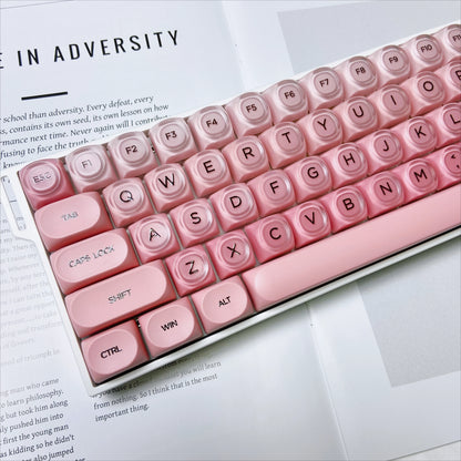 Crystal Foundation Tastenkappen Tastatur HOA Profil Tastenkappen Benutzerdefinierte mechanische Gaming-Tastatur Tastenkappen-Set für Büro-Tastenkappe PBT