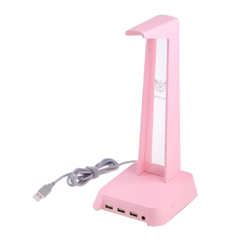 1Set Universal Headset Halter Kopf-montiert Tragbare für Desktop Tisch Spiel Kopfhörer mit 3,5mm AUX und 3 USB Ports