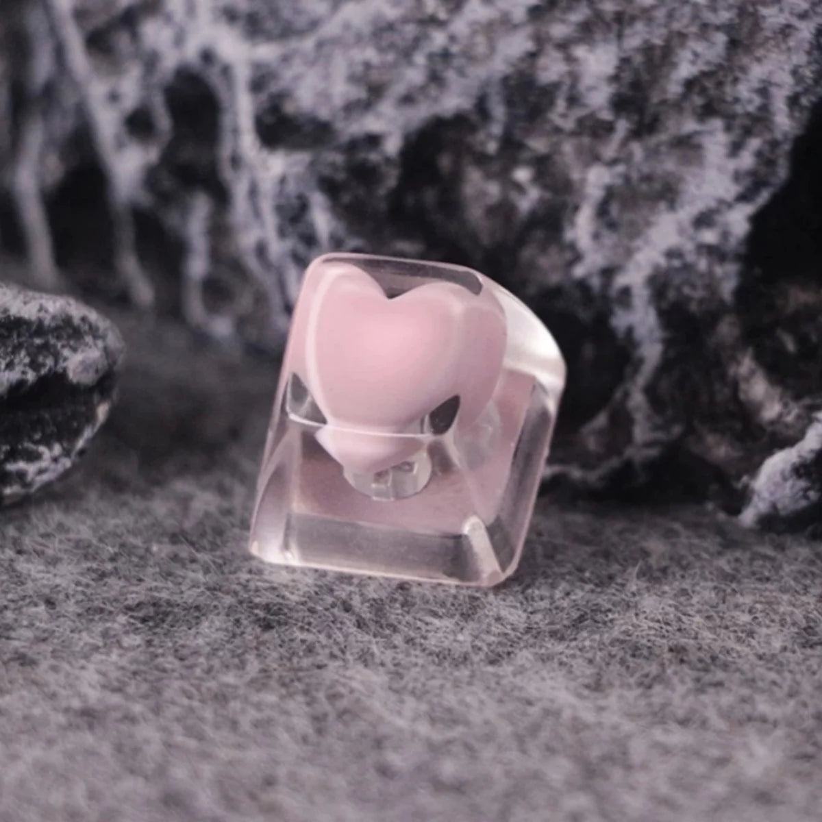 Niedliche Liebesherz-Tastenkappen aus Kunstharz für Cherry MX Switch mechanische Gaming-Tastatur, handgefertigte Neuheit, manuelle Tastenkappe