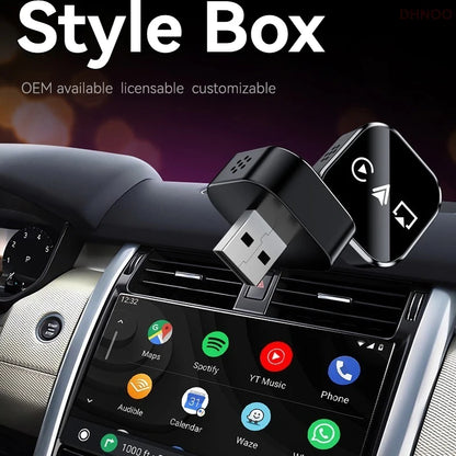 2025 Neuer kabelloser Carplay-Adapter für Apple Android Auto Airplay Smart MiNi 3in1 AI Box Auto USB Play Plug and Play Auto Connect