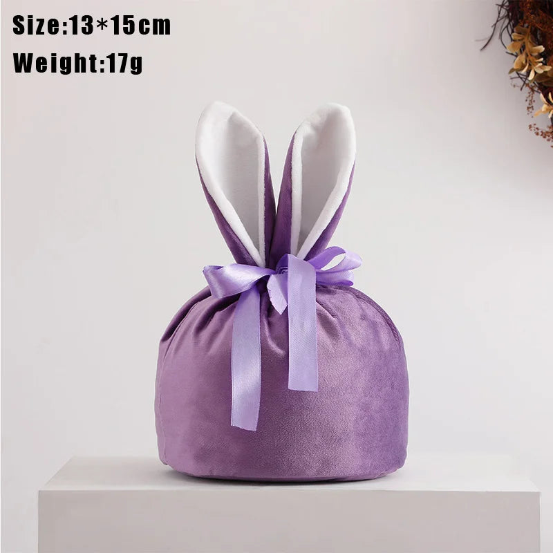 Ostern Karotte Kaninchen Taschen Niedlicher Hase Geschenkverpackung Samt Valentinstag Schokolade Süßigkeiten Taschen Hochzeit Party Schmuck Organizer