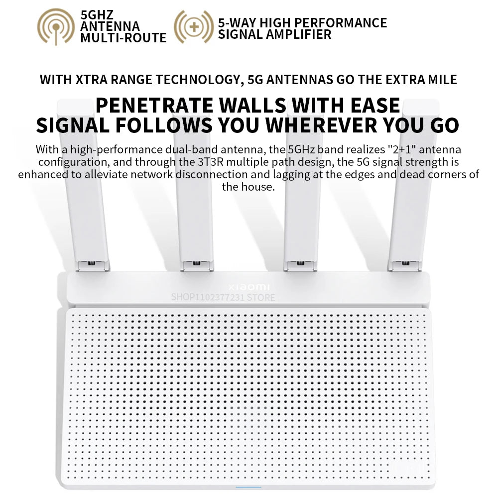 Neue Xiaomi Router AX3000T IPTV Mesh Netzwerk Gigabit Ethernet Ports Gaming Beschleuniger Repeater Modem Signal Verstärker CN