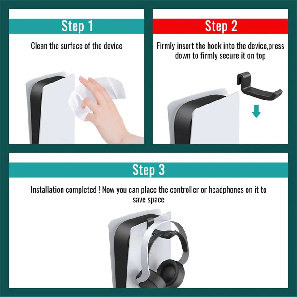 Gaminja p512 kopfhörer aufhänger wand montiertes gaming headset ständer für ps5 konsole spiel zubehör