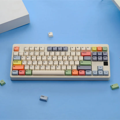 GMK Canvas Tastenkappen Dye Sub Keycap XDA PBT für mechanische Tastatur Gaming 75 % Farbe Tastenkappen Wooting Minimalismus Retro Custom DIY