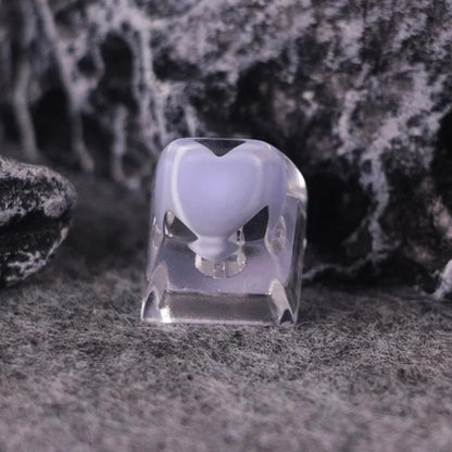 Niedliche Liebesherz-Tastenkappen aus Kunstharz für Cherry MX Switch mechanische Gaming-Tastatur, handgefertigte Neuheit, manuelle Tastenkappe