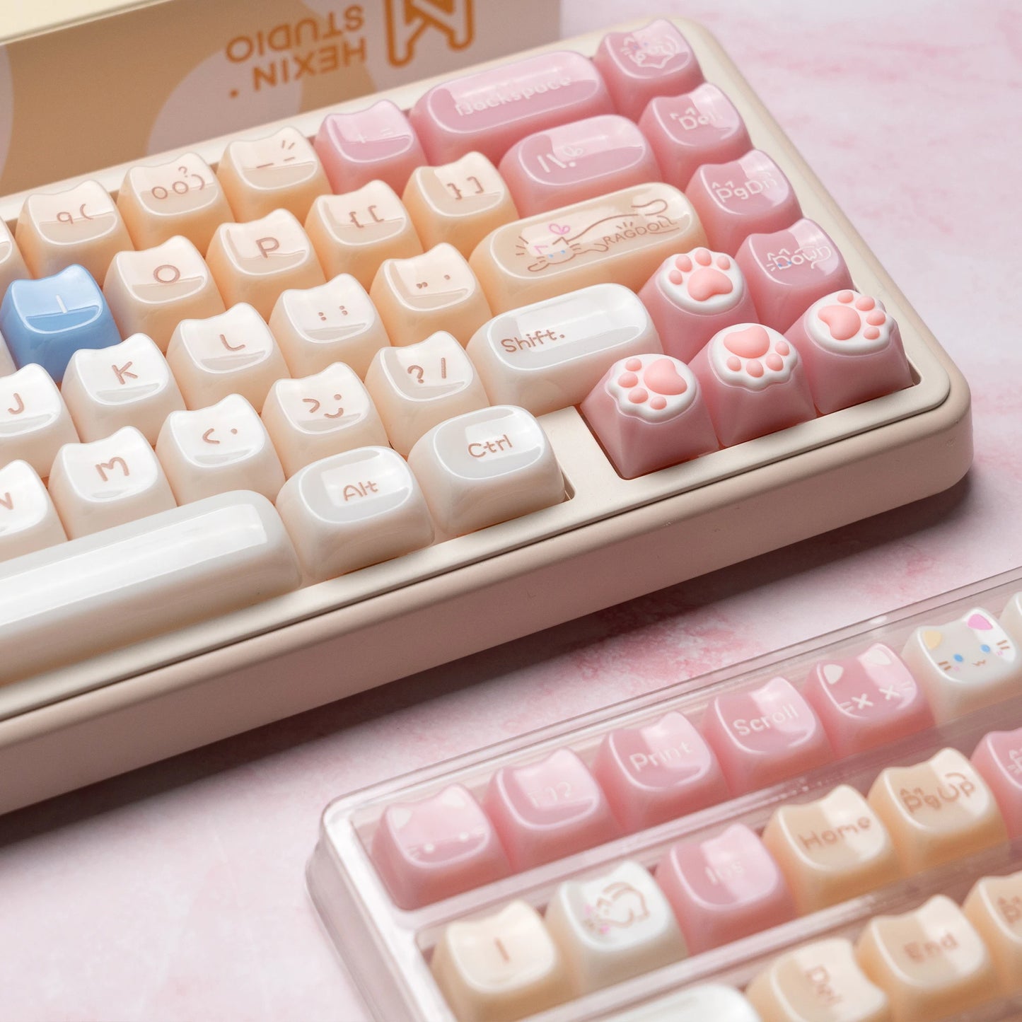 148 Tasten MAO Profil Pink Cat PBT Tastenkappen Zoll Dye Sub Tastenkappen für 61/87/104 Cherry MX Switch Gaming mechanische Tastatur