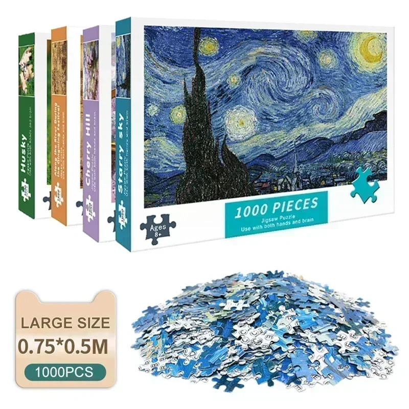 75 * 50 cm 1000 Teile Papierpuzzle für Erwachsene, schöne Heilung, hoher Schwierigkeitsgrad, Dekompressionspuzzle, Geburtstagsgeschenk, Lernspielzeug