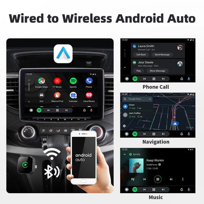 EKIY Drahtlose CarPlay Dongle Drahtlose Android Auto Adapter 2in1 Auto Intelligente Systeme AI Smart Box Für Auto Mit Wired CarPlay