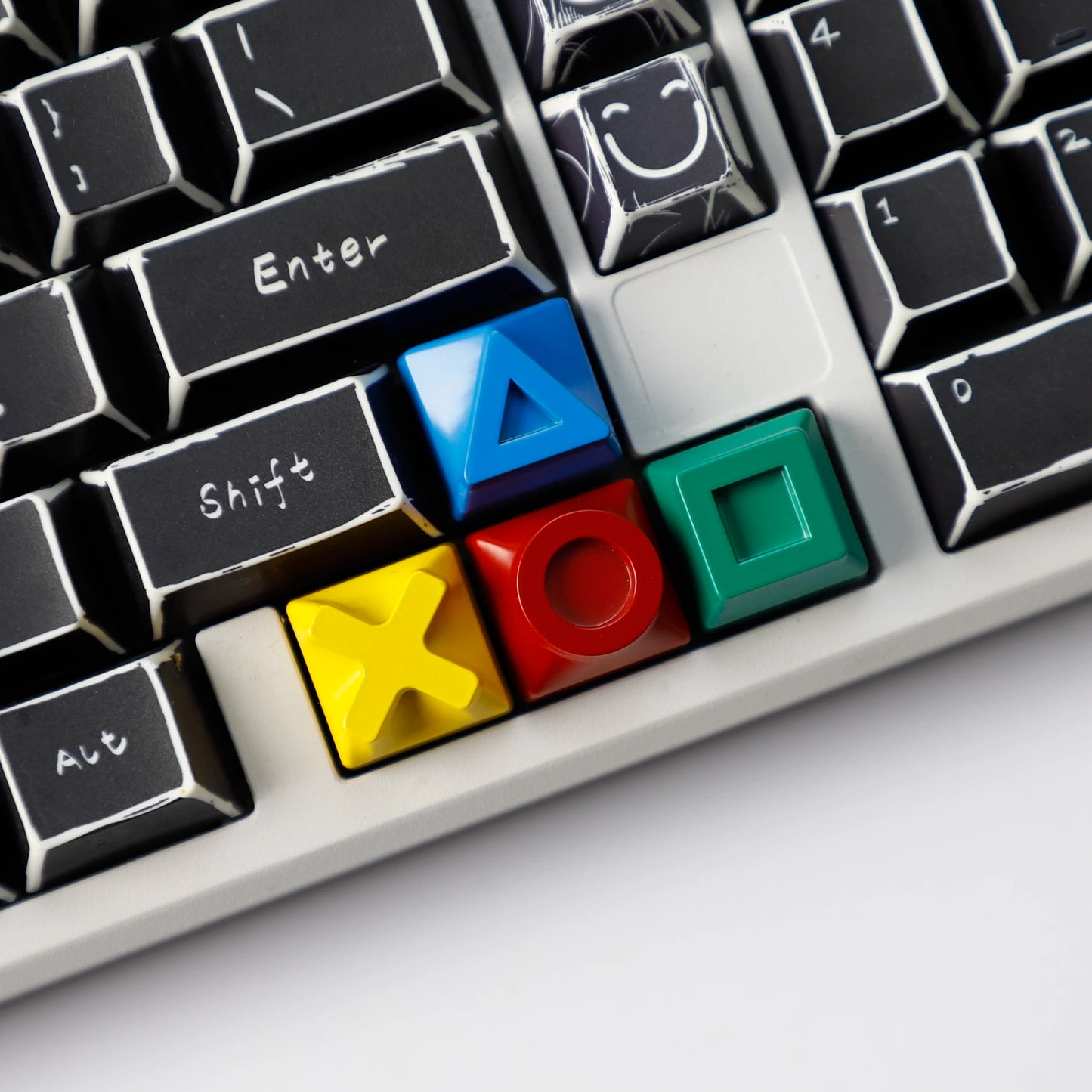 YMDK Metall-Spielekonsolen-Tastenkappen, Pfeiltasten, 4 Stück, individuelle mechanische Tastaturkappen, Legierung, Gaming-Tastenkappen, Persönlichkeit, Stressabbau