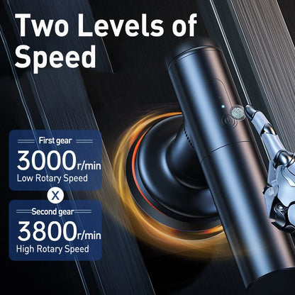 Baseus Auto-Poliermaschine, kabelloses elektrisches Polierwachs-Werkzeug, einstellbare Geschwindigkeit, kabellose automatische Polierwachsmaschine