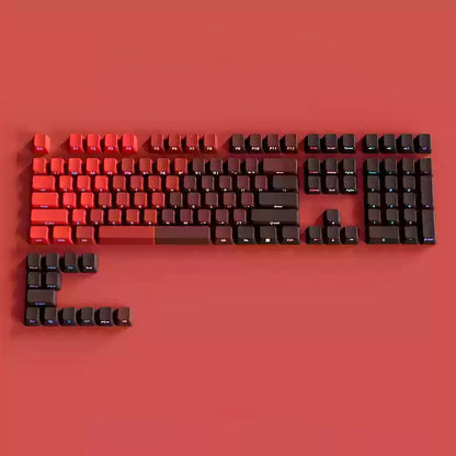 Lila Double Shot PBT-Tastenkappen mit Farbverlauf, OEM-Profil, seitlicher Druck, RGB-Hintergrundbeleuchtung, 135-Tasten für Cherry MX Switches Gaming-Tastatur