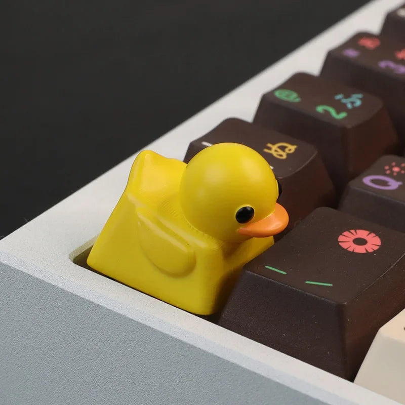 1PCS Nette Ente Harz KeyCap Personalisierte Cartoon Dekoration Gaming Schlüssel Kappe für Cherry Mx Schalter Gamer Mechanische Tastatur Geschenk