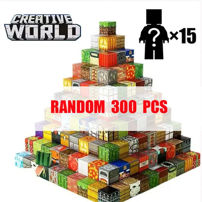 Mine World Magnetische Bausteine Magnet Ziegel Mit Figuren DIY Bau Set STEM Montessori Sinnes Spielzeug Für Kinder Geschenke