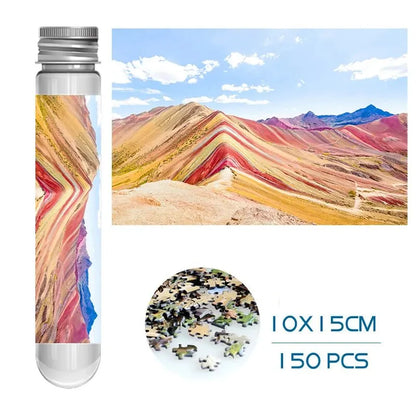 MaxRenard Puzzle Mini Teile 150 Stück Reagenzglas Lernspielzeug Familienspiel Tragbares Freizeitspielzeug