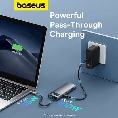 Baseus 7-in-1 gen 2 usb c hub 4k @ 60hz hdmi 3 * usb 3,0 pd 100w typ c port sd/tf kartenleser für macbook ipad m2 m1 dampf deck