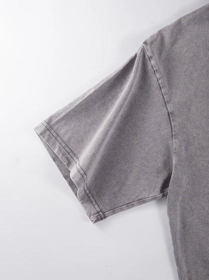 Oversize Vintage T-Shirt | "acid-wash" Baumwolle mit Dackel-Motiv | Statement Piece - NVTS Solutions