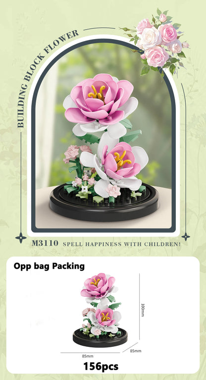 Klemmbaustein Blumen