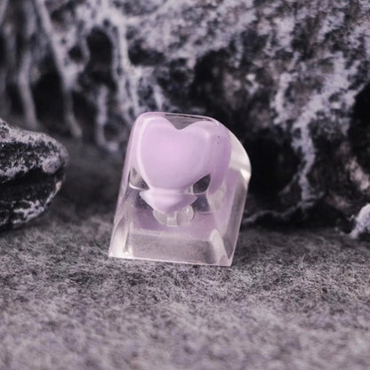 Niedliche Liebesherz-Tastenkappen aus Kunstharz für Cherry MX Switch mechanische Gaming-Tastatur, handgefertigte Neuheit, manuelle Tastenkappe