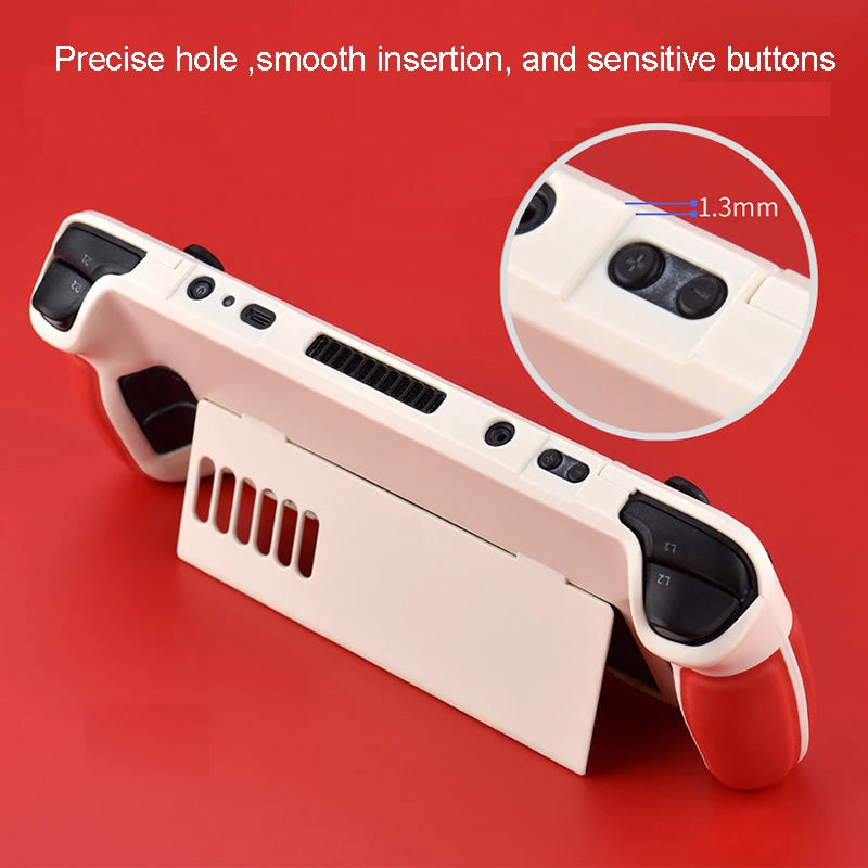 Schutzhülle für Steam Deck, weiche Flip-Lederhülle mit Ständer, vollständiger Schutz, rutschfestes Steam Deck, OLED-Halterungszubehör