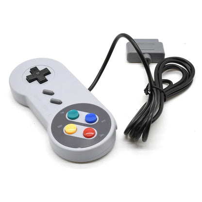 SNES/SFC Controller Klassische kabelgebundene Gamepad-Steuerung 16-Bit Retro Entertainment System Videospielkonsole Gaming Joypad Zubehör