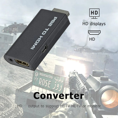 1080P PS2 zu HDMI-kompatibel Konverter Adapter PlayStation 2 zu HDMI Spiele Video Adapter Kabel Unterstützt PC Alle PS2 Anzeigemodi
