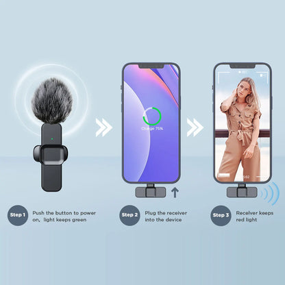 SNZIYAG K10 Wireless Lavalier-mikrofon Tragbare Audio Video Aufnahme Mini Mikrofon für iPhone Android PC Live Gaming Telefon